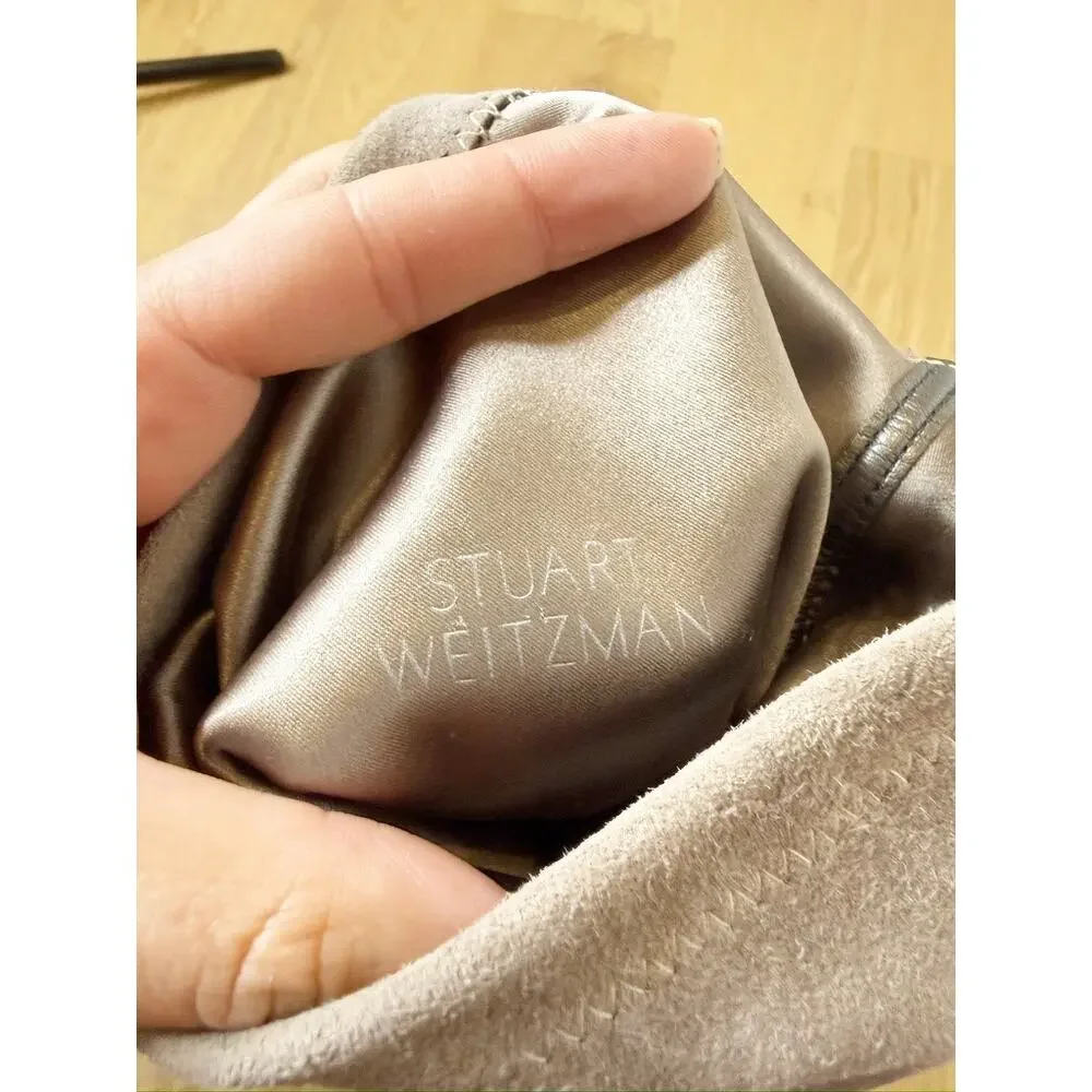Stuart Weitzman Landmark Gray Over the Knee Suede Heeled Boot EU 36